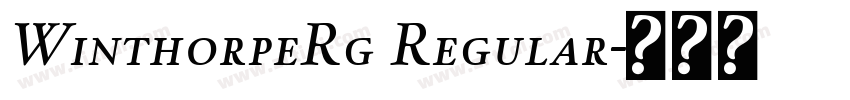WinthorpeRg Regular字体转换